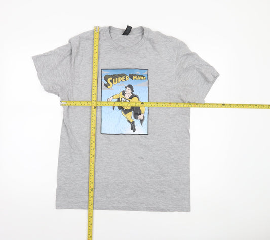Mens UK Size M Gildan Grey T-Shirt