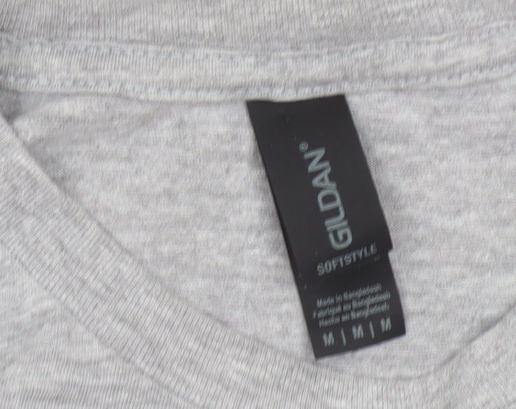 Mens UK Size M Gildan Grey T-Shirt