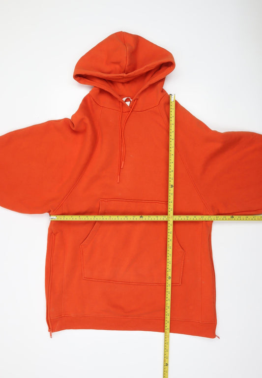 H&M Women’s Orange Pullover Hoodie Size M Cotton Blend Casual