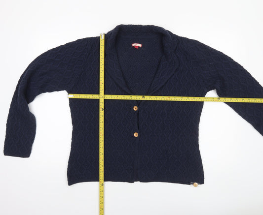 Joe Browns Women's Blue Cable Knit Cardigan Size 14