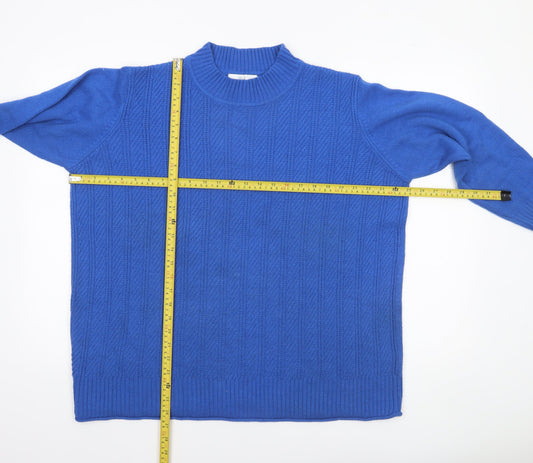 Womens UK Size 22-24 ISLE Blue Pullover Jumper