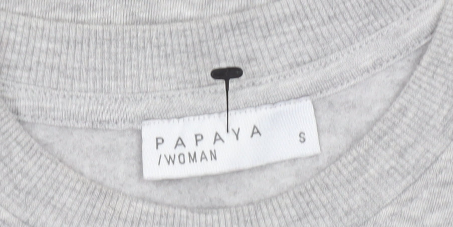 Womens UK Size S Papaya Grey Pullover Sweatshirt