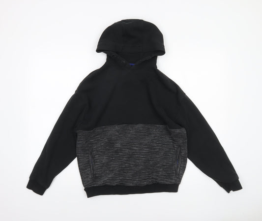 Boys UK Size 12-13 Years Marks and Spencer Black Pullover Hoodie