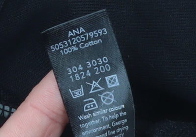 George Women's Black Blazer Size 16 Cotton Casual Workwear Jacket