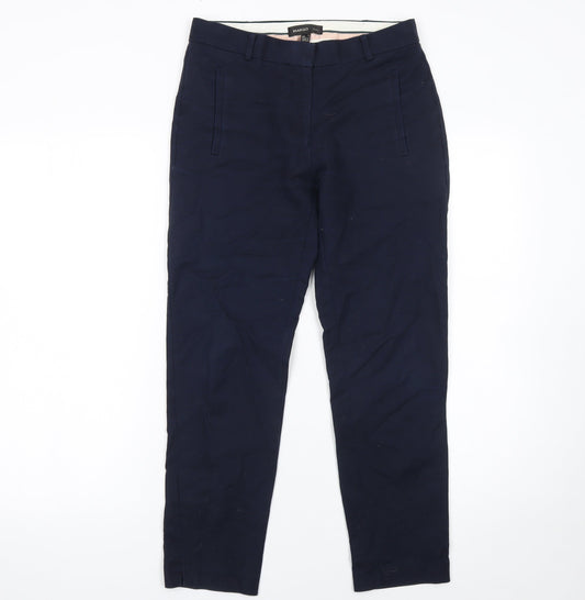 Womens UK Size 6 Mango Slim Fit Chino Blue Trousers