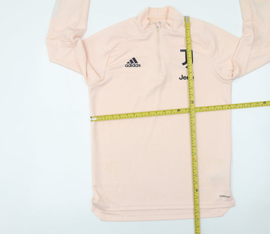 Adidas Men Beige Juventus 1/4 Zip Long Sleeve Training Top M