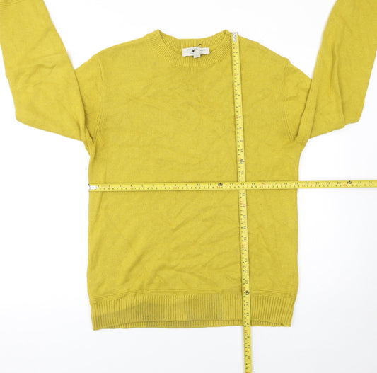 Seasalt Cornwall Men's Yellow Organic Cotton Crew Neck Jumper Size S