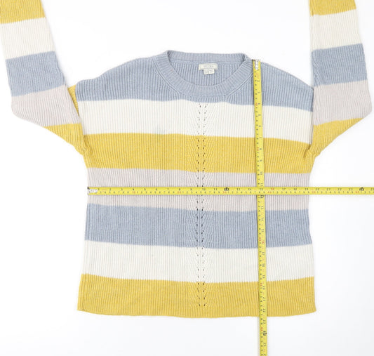 Fat Face Women's Multicoloured Striped Crew Neck Jumper Size 12