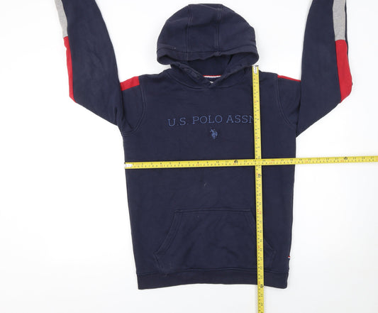 Boys UK Size 12-13 Years U.S. Polo Assn. Blue Pullover Hoodie