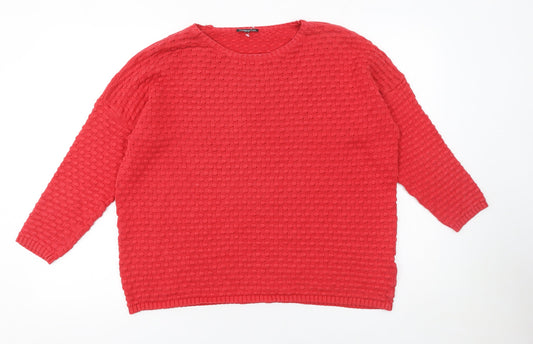Womens UK Size 14 Warehouse Red Pullover Jumper