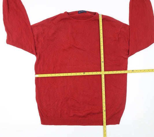 Austin Reed Men's Red XL Cotton Crew Neck Pullover Jumper