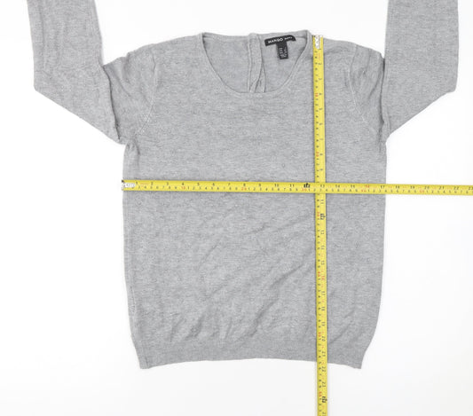 Womens UK Size S Mango Grey Pullover Jumper