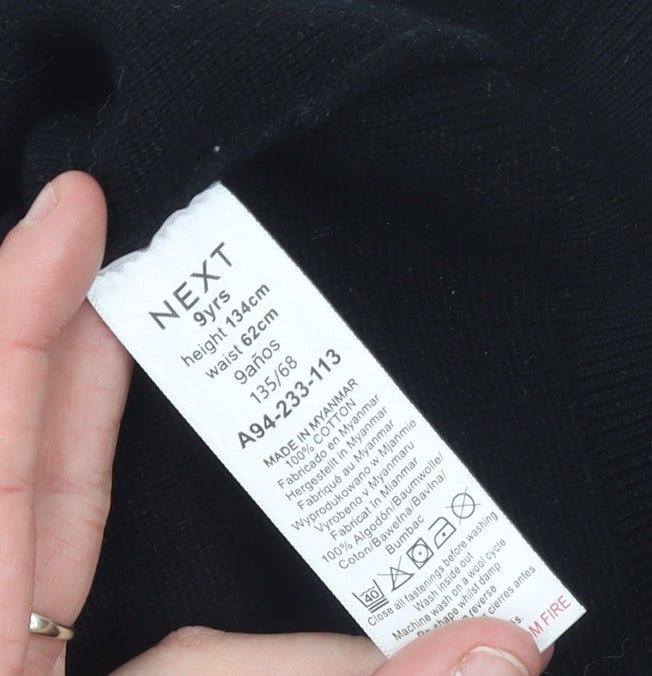 Boys UK Size 9 Years NEXT Black Cardigan Jumper