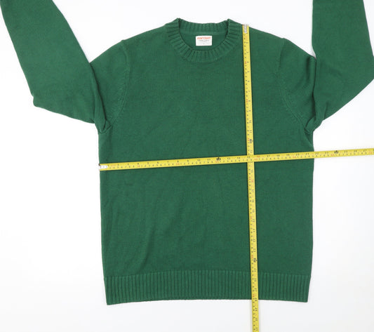John Lewis Men’s Green Cotton Blend Crew Neck Jumper L