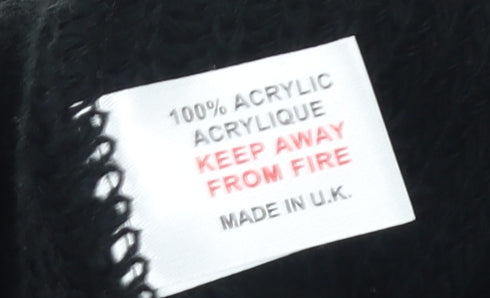 Boohoo Women Black Medium Chunky Knit Acrylic Jumper