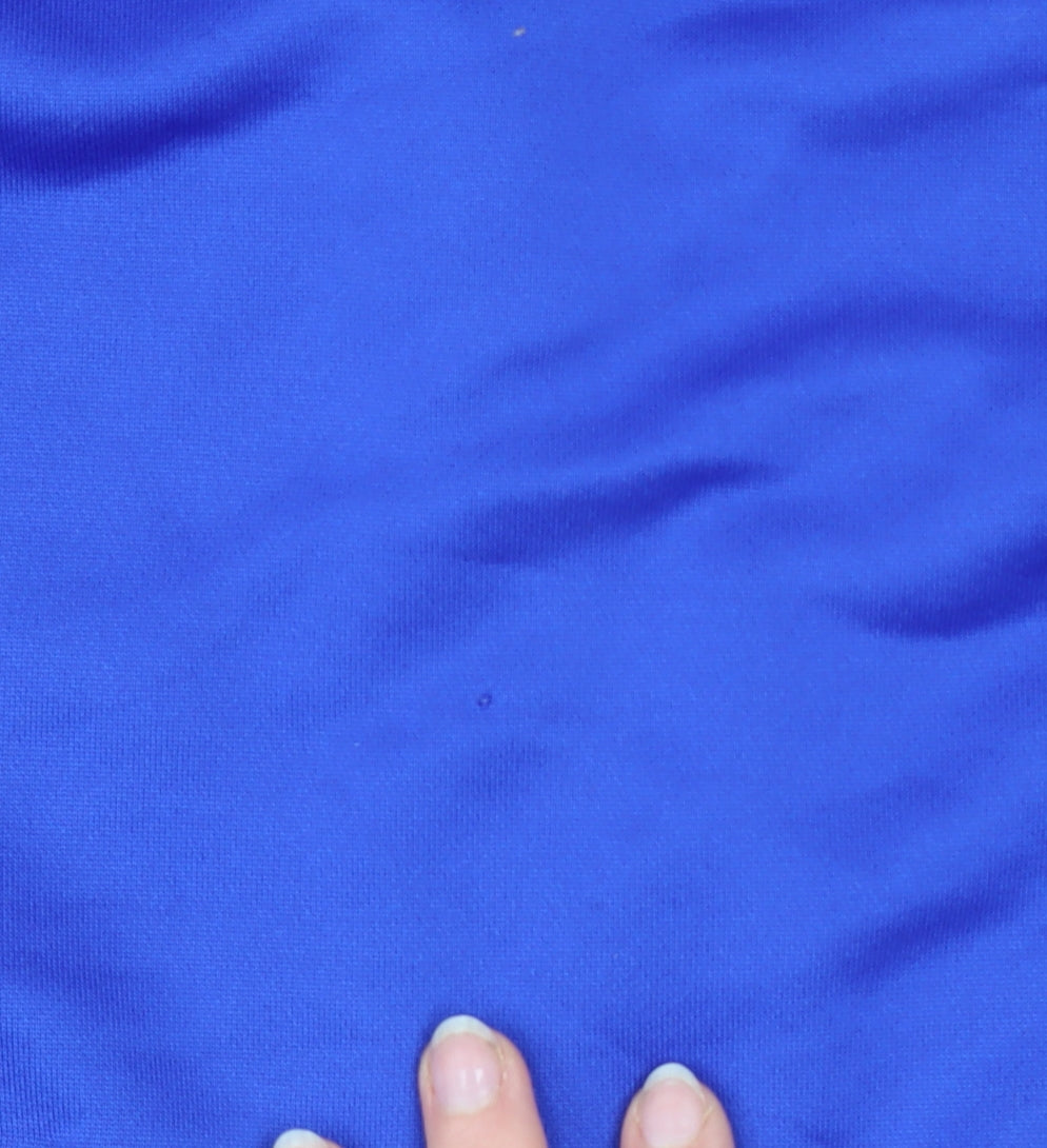 Adidas Men's Blue Track Jacket Size L Athletic Full Zip Sports Top