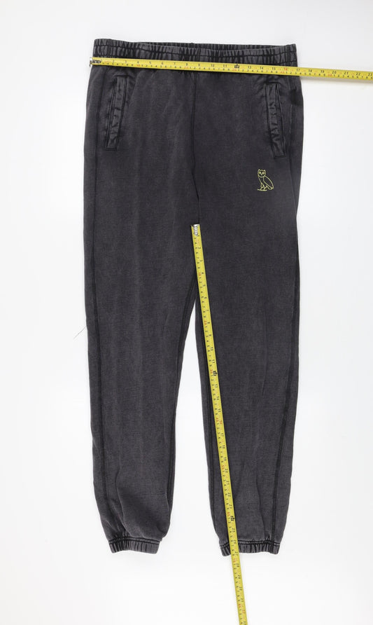 OVO Men's Black Cotton Jogger Sweatpants Size M