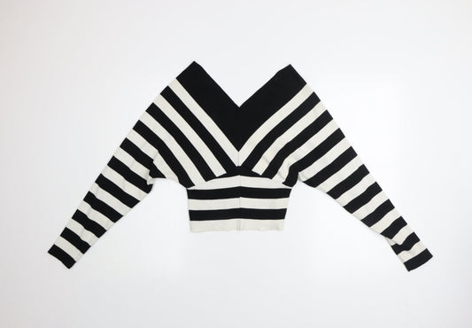 Womens UK Size S Quiz Black Pullover Jumper