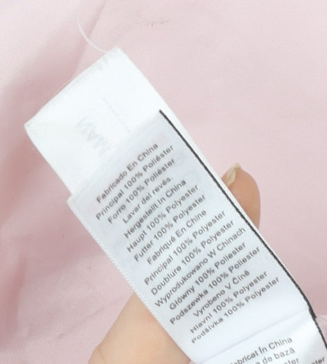 NEXT Girls Pink Hooded Rain Coat 3-4 Years Waterproof Mid-Length Jacket