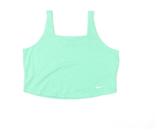 Womens UK Size XL Nike Green Cropped Tank
