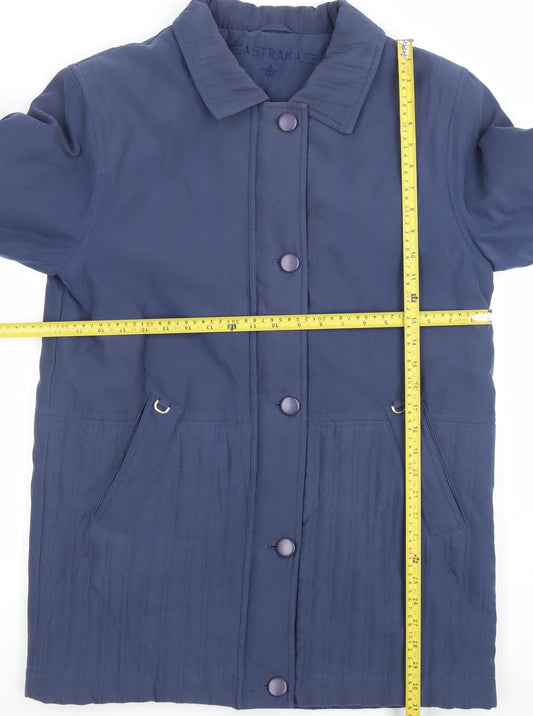 Womens UK Size S Eastraka Blue Quilted Coat