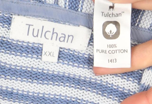 Womens UK Size 2XL Tulchan Blue Cardigan Jumper
