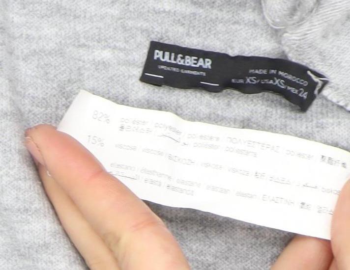 Pull&Bear Women Grey Sleeveless High Neck Bodycon Dress XS