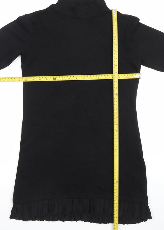 Womens UK Size M Zara Black Tunic Jumper