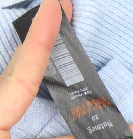 Nutmeg Women's Blue Long Sleeve Open Front Cardigan Size 20