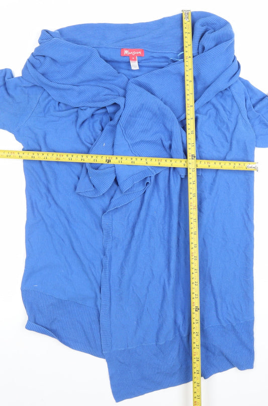 Womens UK Size S Monsoon Blue Cardigan Jumper