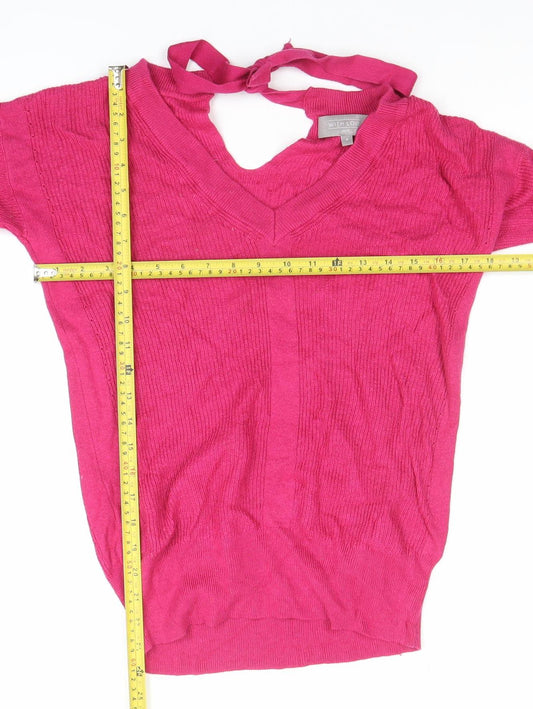 Womens UK Size 8 NEXT Pink Pullover Jumper
