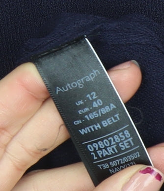 Womens UK Size 12 Marks and Spencer Blue Tunic Blouse