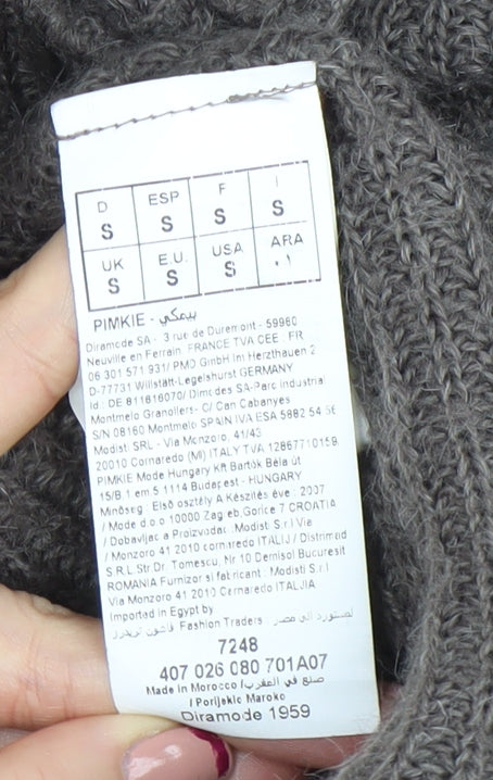 Womens UK Size S Pimkie Brown Cardigan Jumper
