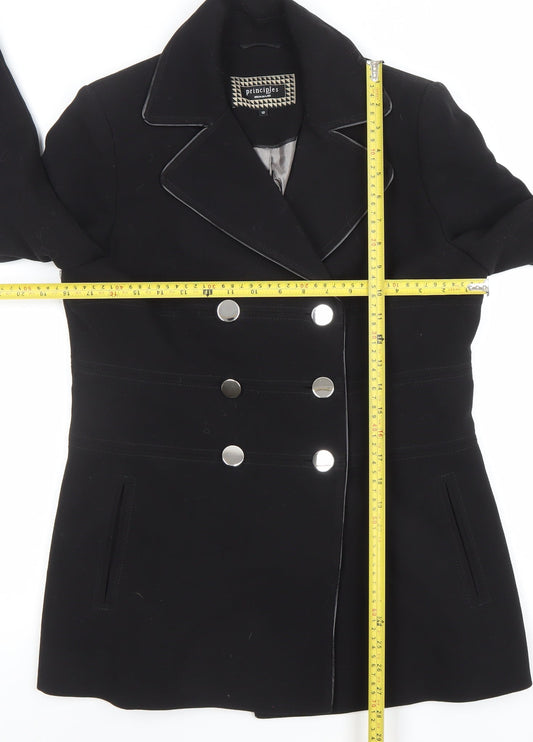 Womens UK Size 12 Principles by Ben de Lisi Black Pea Coat