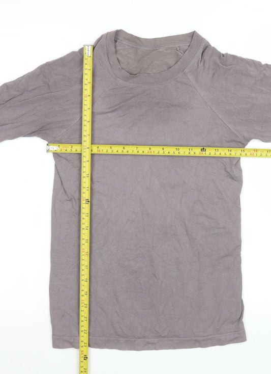 Sweaty Betty Womens Grey Slim Fit Long Sleeve Active Top M