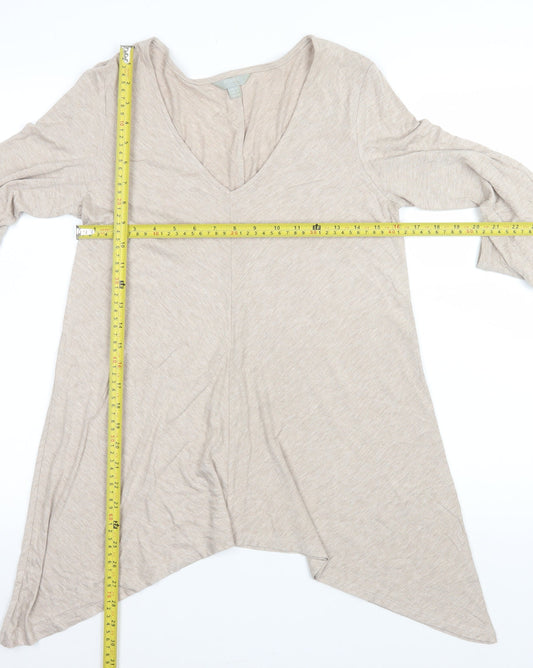 Womens UK Size 12 PURE Collection Beige Tunic Blouse
