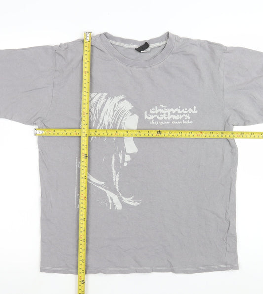 Womens UK Size XS H&M Grey Basic T-Shirt