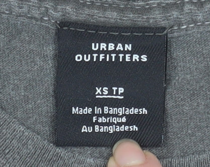 Womens UK Size XS Urban Outfitters Grey Basic T-Shirt