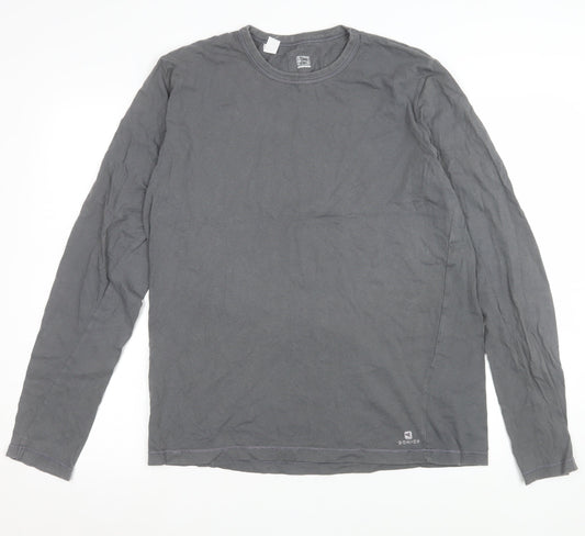 Womens UK Size XL DECATHLON Grey Basic T-Shirt