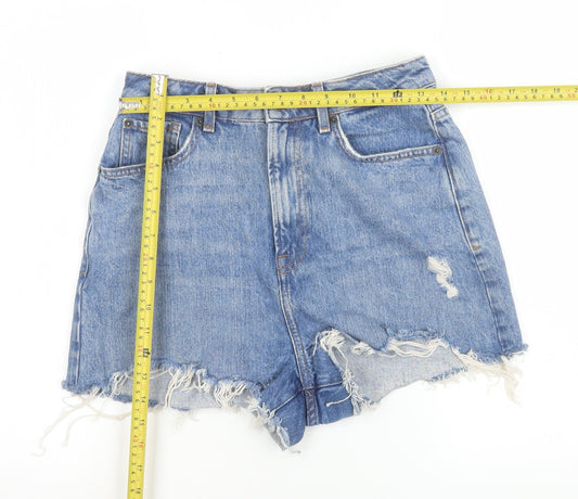 New Look Dahlia Women's Blue Size 10 Super High Waist Denim Shorts