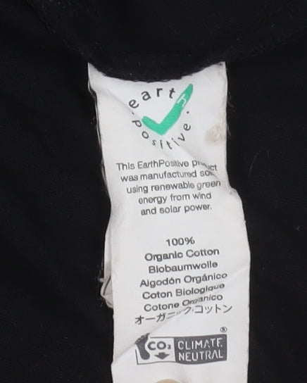 Mens UK Size L Earth Positive Black T-Shirt