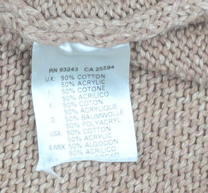 Diesel Men’s Beige Cotton Acrylic XL Crew Neck Jumper