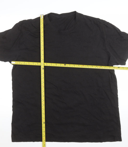 True Classic Men's Black XL Crew Neck Short Sleeve T-Shirt