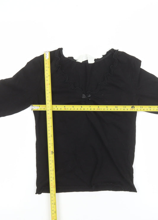 Teens UK Size L H&M Black Basic T-Shirt