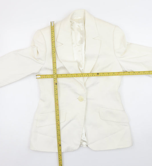 Next Women’s Ivory Blazer UK 12 Single Breasted Lined Jacket