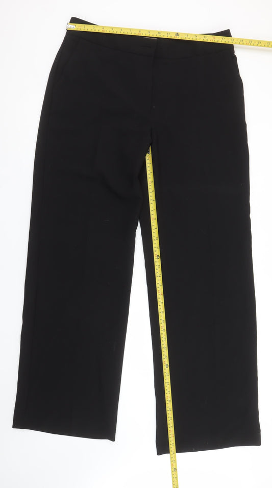 MNG Women's Black Tailored Straight Leg Trousers Size 18