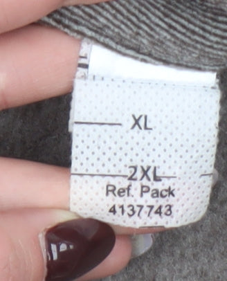 Quechua Women’s Grey 1/4 Zip Fleece Sweatshirt 2XL - Warm Outdoor Layer