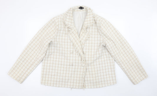 Womens UK Size 18 Boohoo Regular Beige Blazer