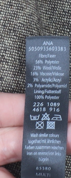 George Women’s Beige Wool Blend Tweed Blazer UK 20 Single-Breasted