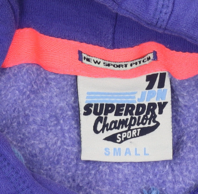 Superdry Women's Purple Graphic Pullover Hoodie Small
